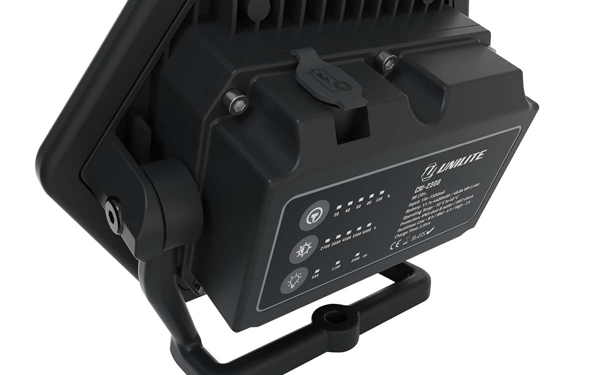 cri-2300 Unilite Rechargeable COB LED Work Light, 2300 lm, 11.1V, IP65