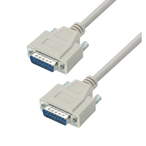 L-Com Male D-Sub 15-Pin to Male D-Sub Cable Assembly, 10 ft Polyvinyl Chloride, CRMN Series