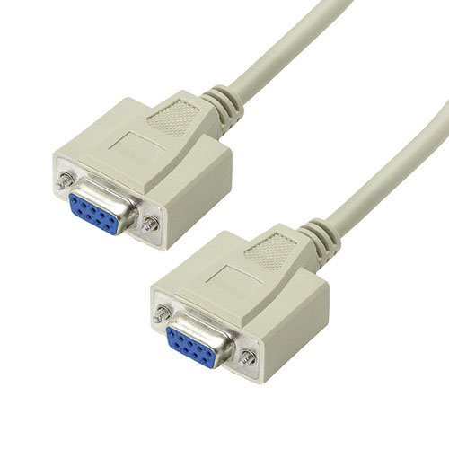 L-Com Female DB9 to Female DB9 Serial Cable, 5 ft Polyvinyl Chloride, CRM Series