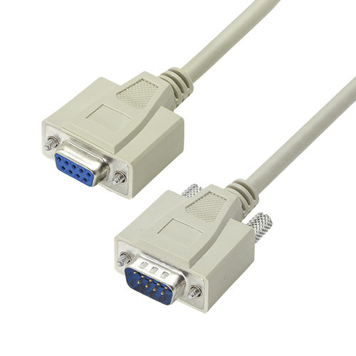 L-Com Male D-Sub 9-Pin to Female D-Sub Cable Assembly, 1 ft Polyvinyl Chloride