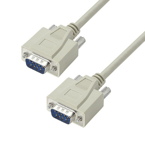 L-Com Male D-Sub to Male D-Sub 9-Pin Cable Assembly, 5 ft Polyvinyl Chloride