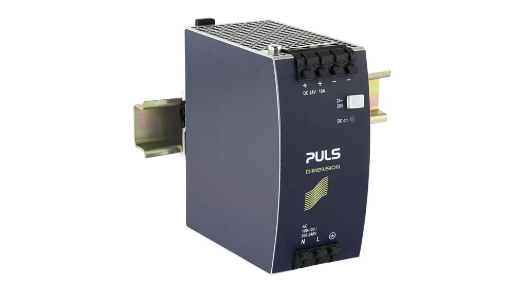 PULS CS DIN Rail DIN Rail Power Supply 132V ac AC Input 24V, 10 A Output DC 240 W