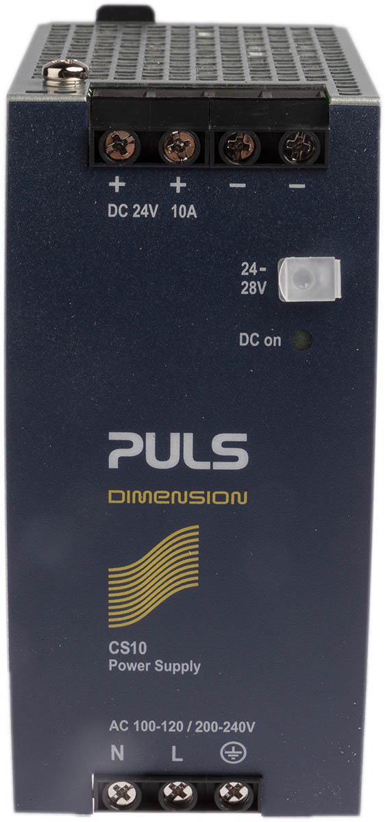 PULS DIMENSION Switched Mode DIN Rail Power Supply 264V ac AC Input 28V dc, 10 A Output DC 240 W