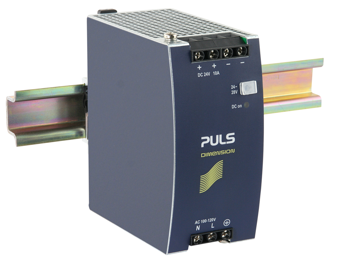 PULS CS10 DIN Rail DIN Rail Power Supply 120V ac AC Input 24V, 10 A Output DC 240 W
