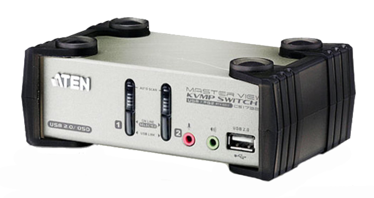 Aten 2 Port VGA KVM Switch 3.5 mm Stereo 2048 x 1536 pixel Maximum Resolution