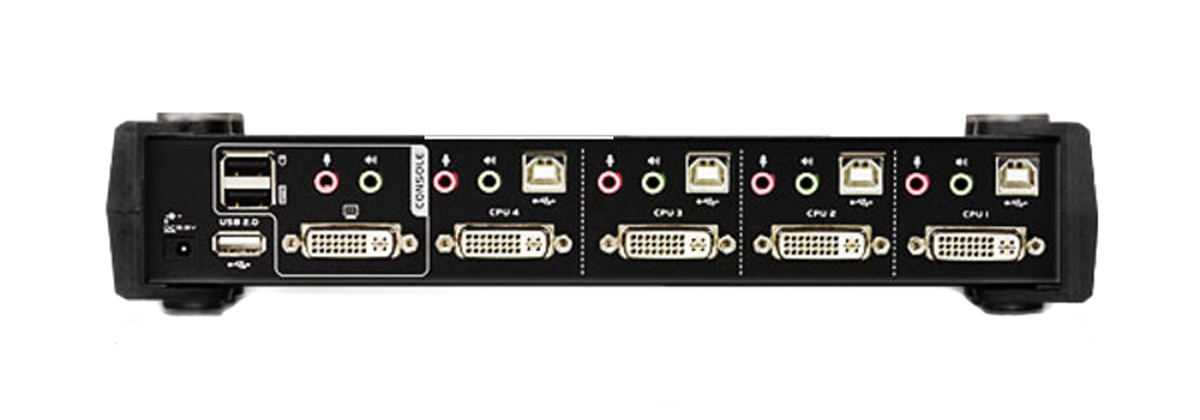 cs1764a Aten 4 Port USB DVI KVM Switch 3.5 mm Stereo 1920 x 1200 pixel Maximum Resolution