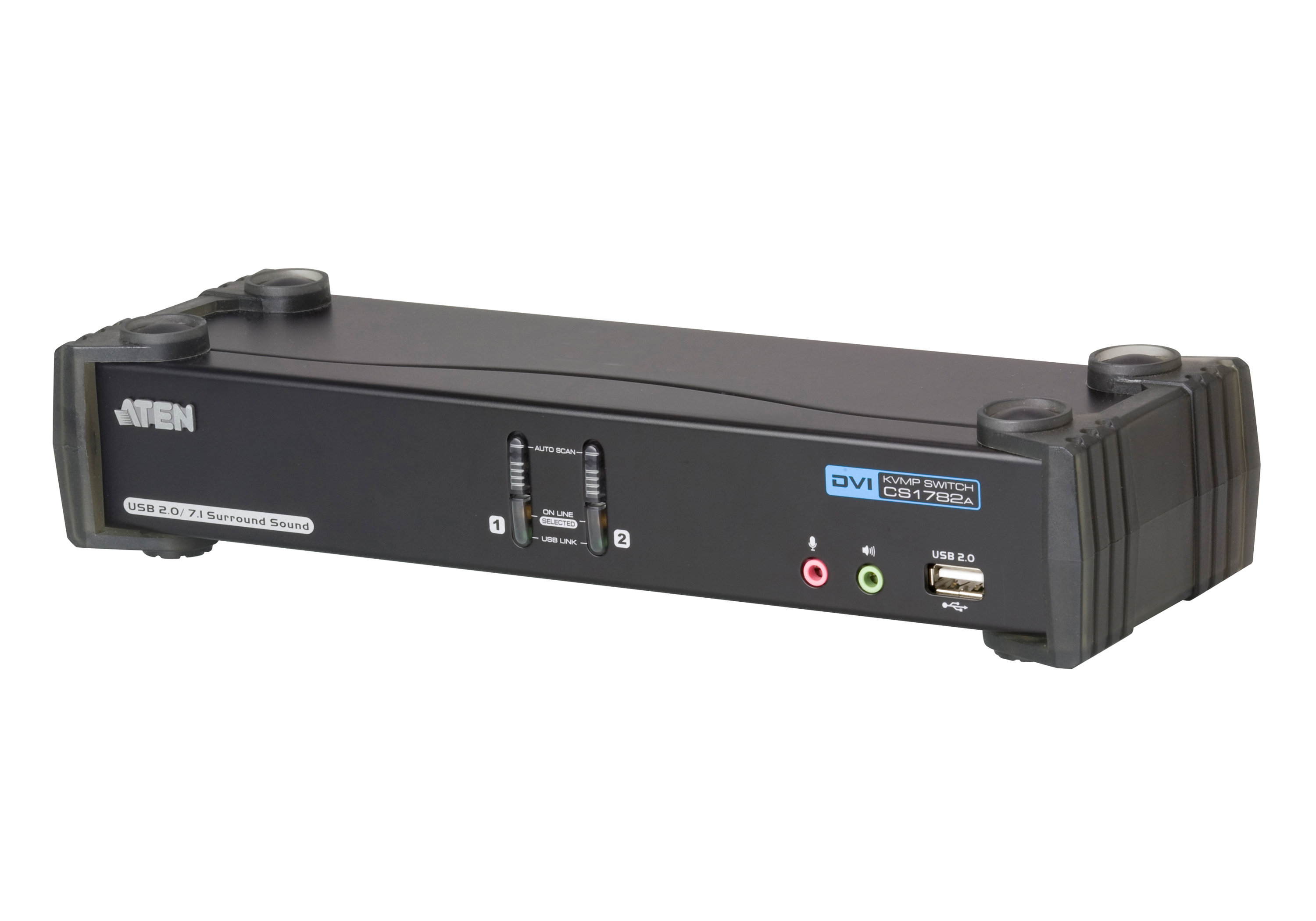 Aten 2 Port 1 Displays USB DVI I KVM Switch Stereo 2560 x 1600 pixel Maximum Resolution