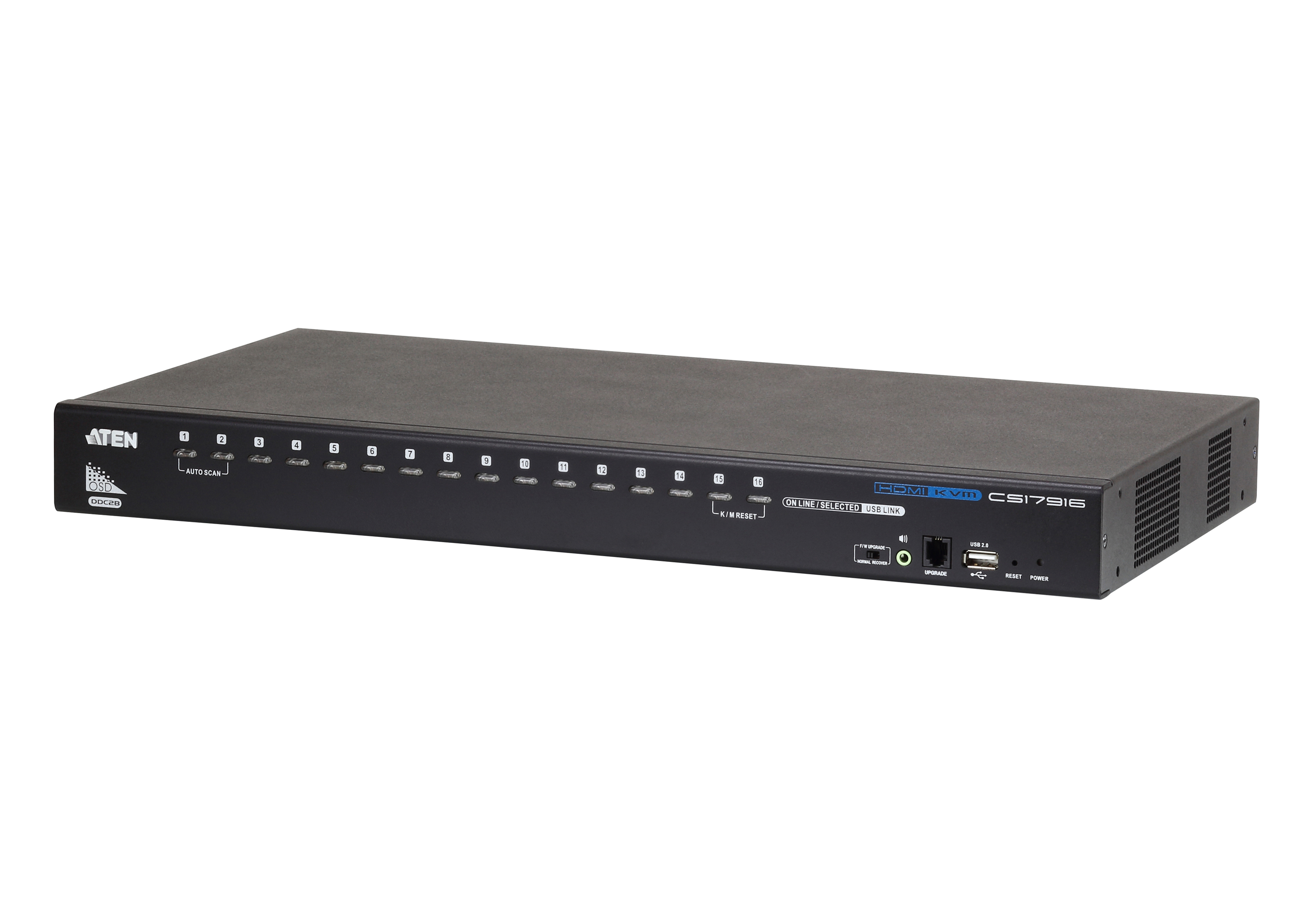 Aten 16 Port 1 Displays USB HDMI KVM Switch 3.5mm Audio Jack Female 1920 x 1080 pixel Maximum Resolution