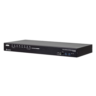 Aten 8 Port 8 Displays USB HDMI KVM Switch 3.5mm Audio Jack Female 4096 x 2160 pixel Maximum Resolution