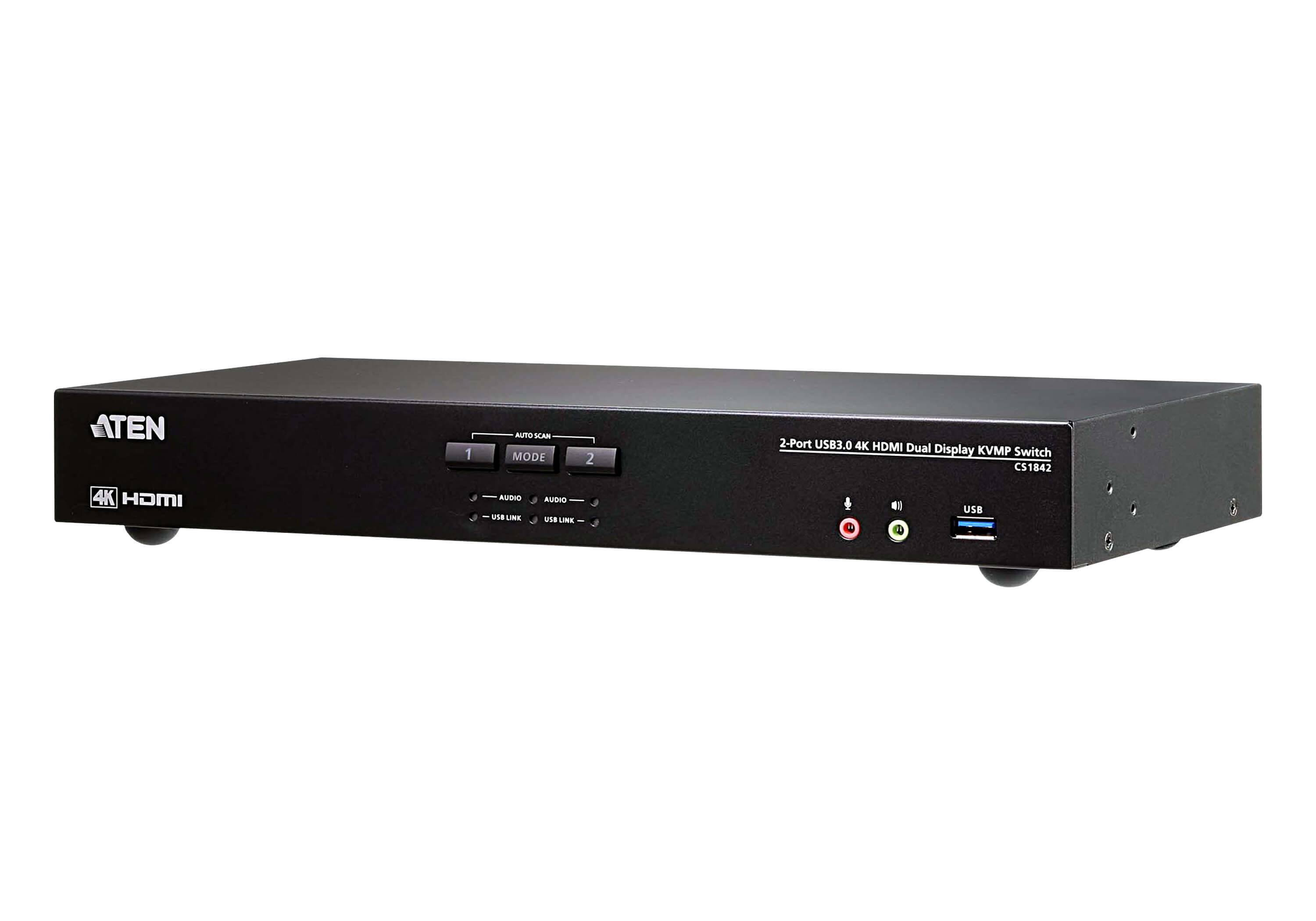 Aten 2 Port 2 Displays USB HDMI KVM Switch 3.5mm Audio Jack Female 4096 x 2160 pixel Maximum Resolution
