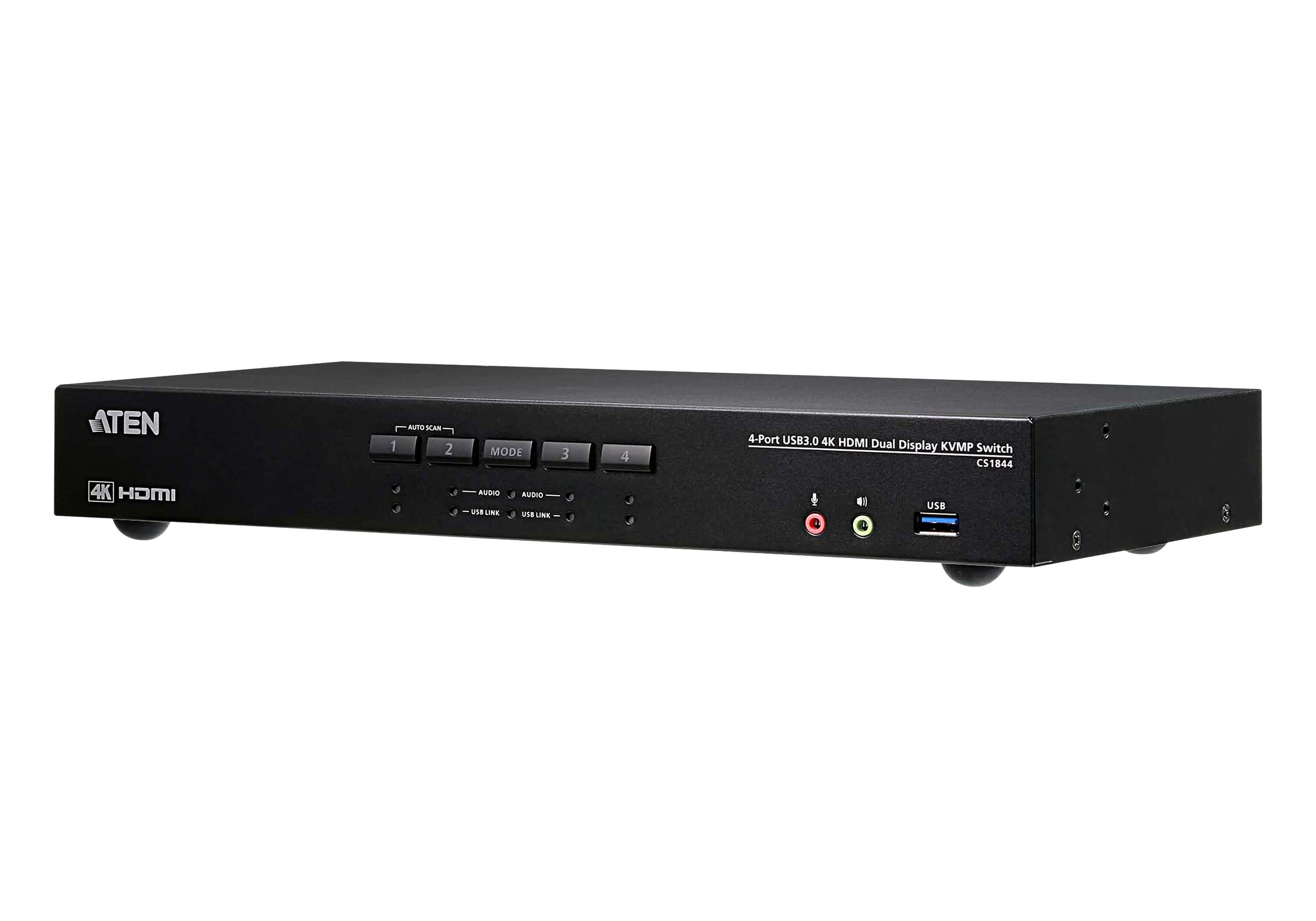 Aten 4 Port 2 Displays USB HDMI KVM Switch 3.5mm Audio Jack Female 4096 x 2160 pixel Maximum Resolution