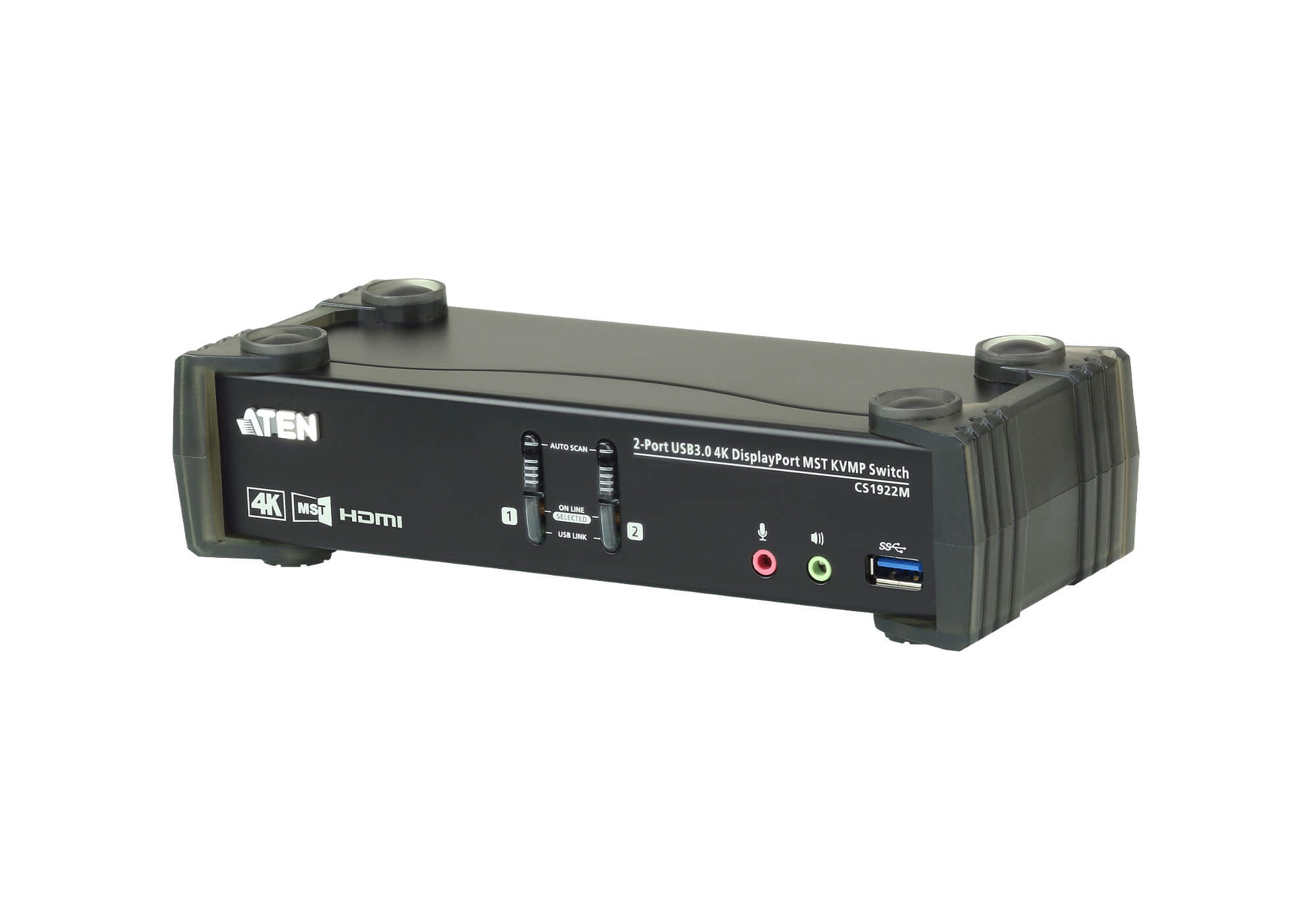 Aten 2 Port 2 Displays USB DisplayPort KVM Switch 3.5mm Audio Jack Female 4096 x 2160 pixel Maximum Resolution