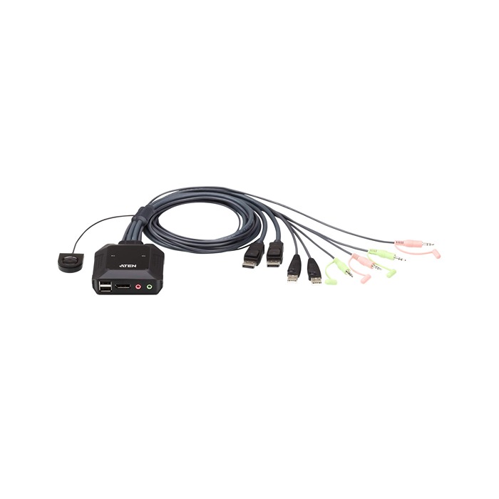 Aten 13 Port 1 Displays USB DisplayPort KVM Switch 3.5mm Audio Jack Female 4096 x 2160 pixel Maximum Resolution
