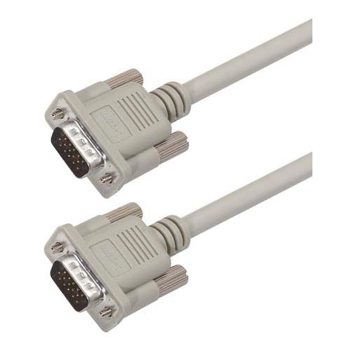 L-Com Male D-Sub 15-Pin to Male D-Sub Cable Assembly, 5 ft Polyvinyl Chloride