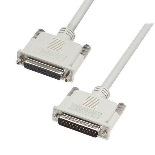 L-Com Male D-Sub 25-Pin to Female Cable Assembly, 25 ft Polyvinyl Chloride, CS2N25MF Series