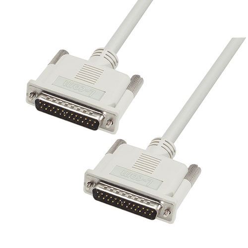 L-Com Male D-Sub 25-Pin to Male DB25 Cable Assembly, 10 ft Polyvinyl Chloride, CS2N25MM Series