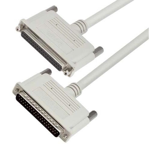 L-Com Female D-Sub 37-Pin to Male D-Sub 37-Pin Cable Assembly, 50 ft Polyvinyl Chloride