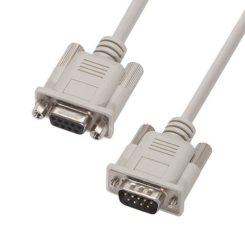 L-Com Female D-Sub 9-Pin to Male D-Sub 9-Pin Cable Assembly, 10 ft Polyvinyl Chloride