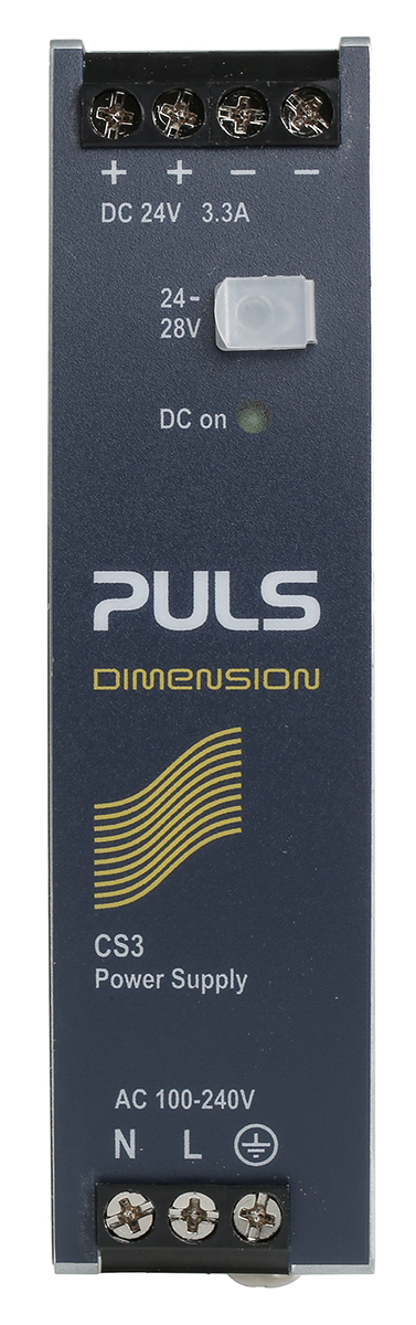 PULS DIMENSION Switched Mode DIN Rail Power Supply 240V ac AC Input 28V dc, 3.3 A Output DC 80 W