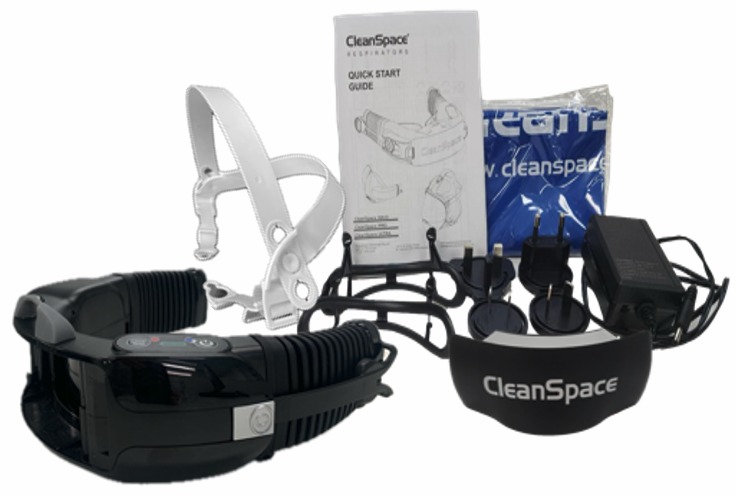 Cleanspace CS Series Powered Air Respirator Starter Kit Replacement Filter Included Respirator Mask, Size MS