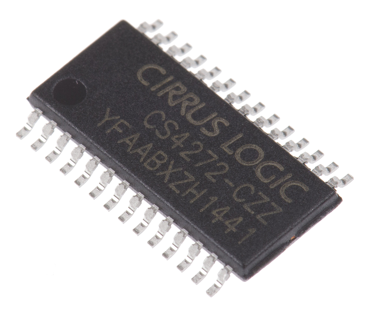 Cirrus Logic CS4272-CZZ Audio Codec IC, 2-Channel, 28-Pin TSSOP