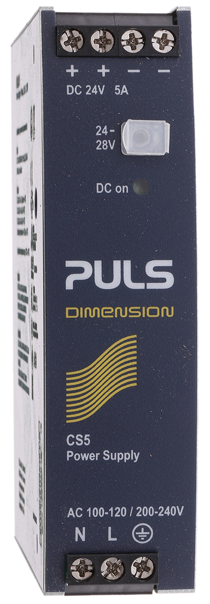 PULS DIMENSION Switched Mode DIN Rail Power Supply 240V ac AC Input 28V dc, 5 A Output DC 120 W