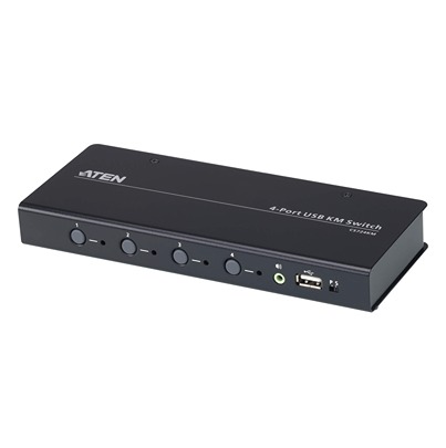 Aten 4 Port 16 Displays USB KVM Switch 3.5mm Audio Jack Female