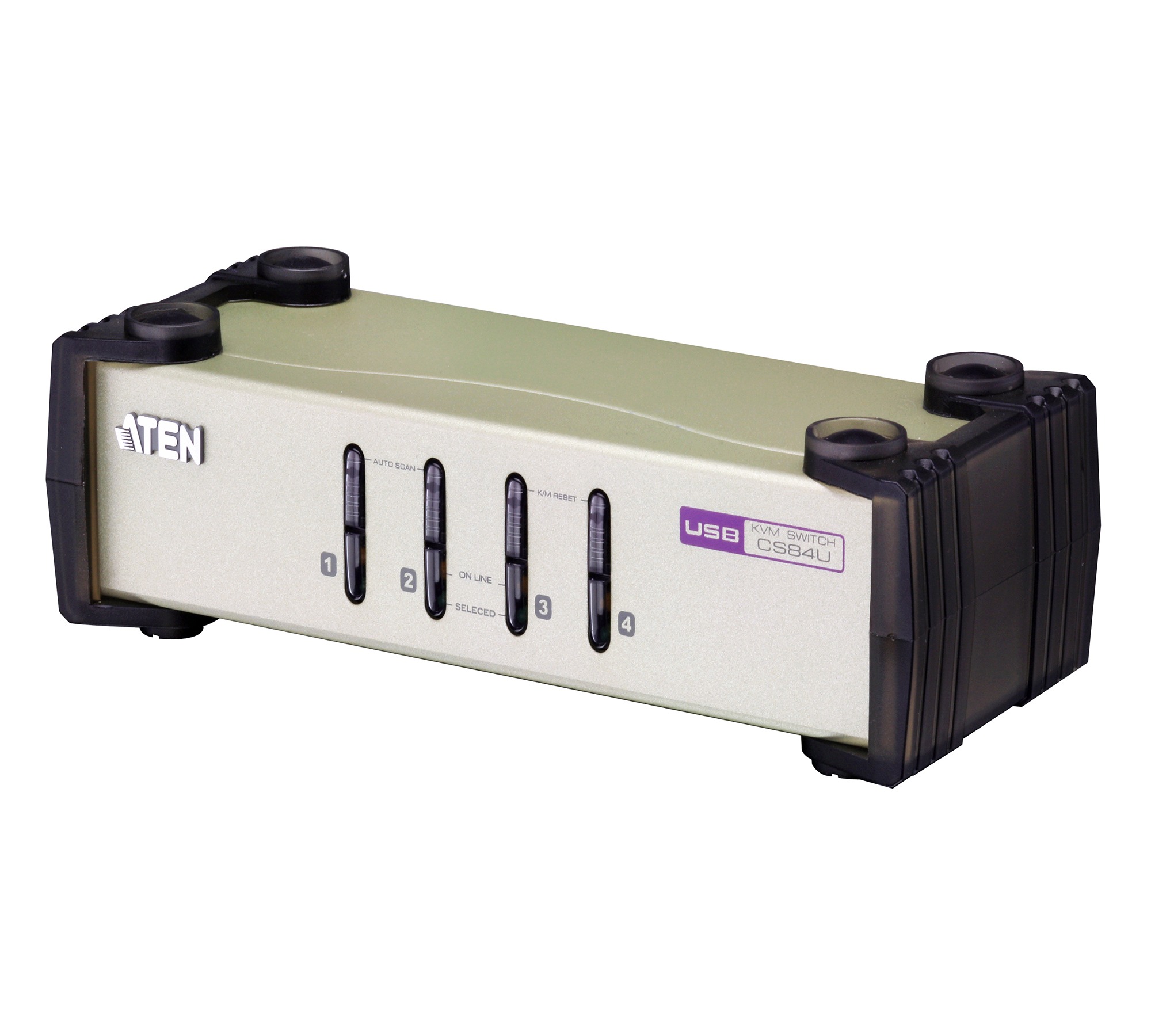 Aten 4 Port 1 Displays USB VGA KVM Switch 2048 x 1536 pixel Maximum Resolution