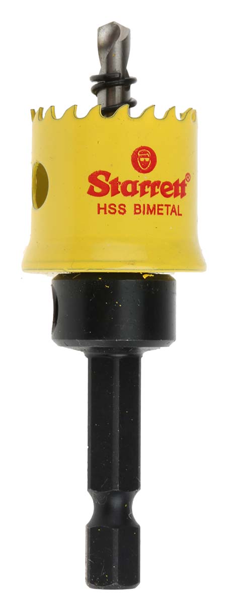 Starrett 20 mm Diameter High Speed Steel Drill Bit for Stainless Steel, Plastic, Wood, Mild Steel Sheet, with6.35mm