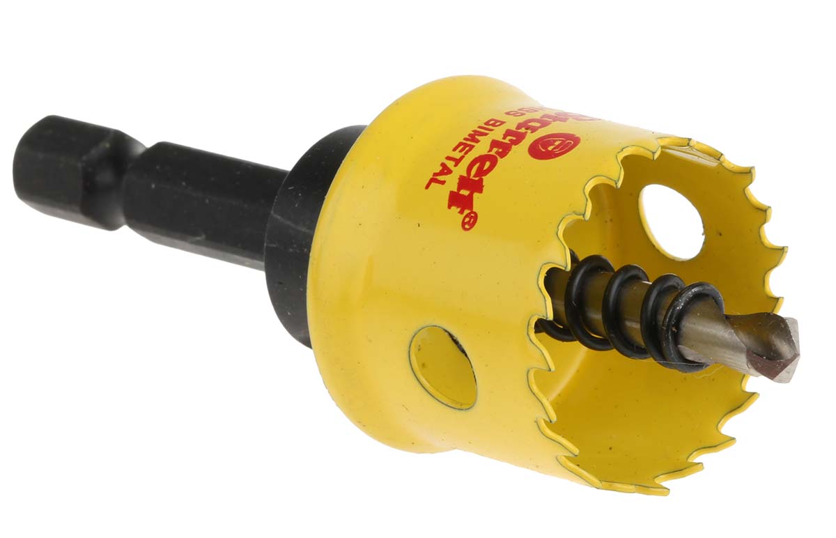 csc22 Starrett 22 mm Diameter High Speed Steel Drill Bit for Mild Steel Sheet, Stainless Steel, Plastic, Wood, with6.35mm