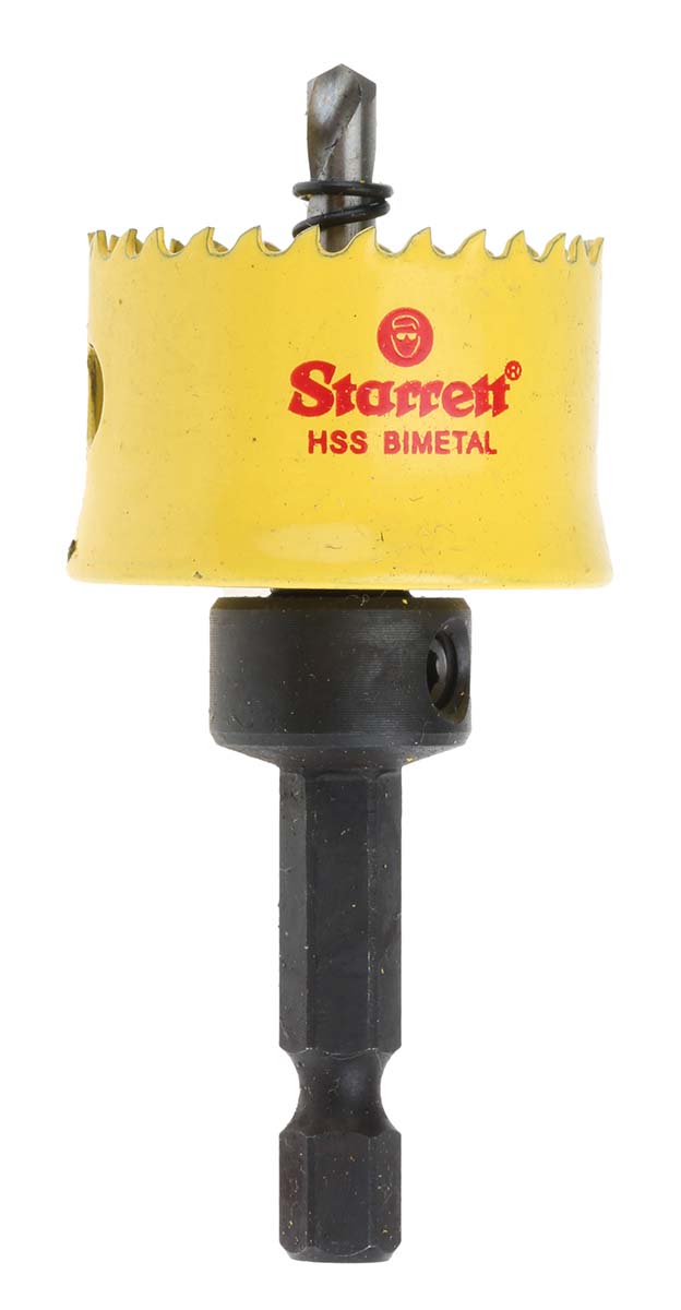 Starrett 29 mm Diameter High Speed Steel, Bi-Metal Drill Bit for Plasterboard, Wood, Mild Steel Sheet, Thin