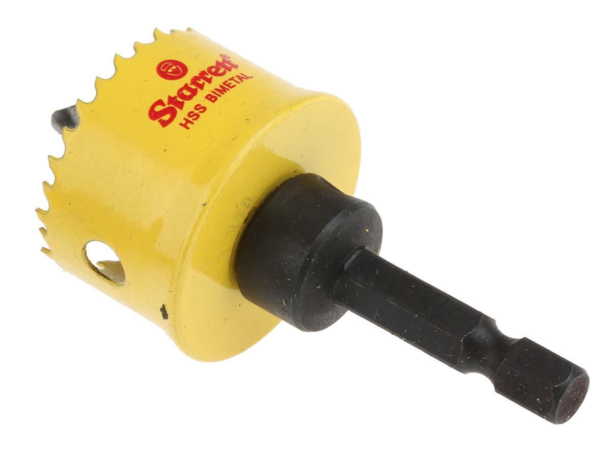csc29 Starrett 29 mm Diameter High Speed Steel, Bi-Metal Drill Bit for Plasterboard, Wood, Mild Steel Sheet, Thin