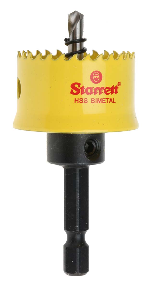 Starrett 30 mm Diameter Bi-Metal, High Speed Steel Drill Bit for Plasterboard, Mild Steel Sheet, Wood, Thin