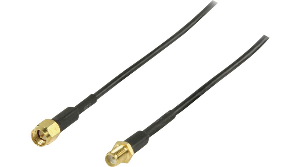 Nedis CSGP Series Coaxial Cable Assembly Male SMA, Straight to Female SMA, 2 m 50 Ω