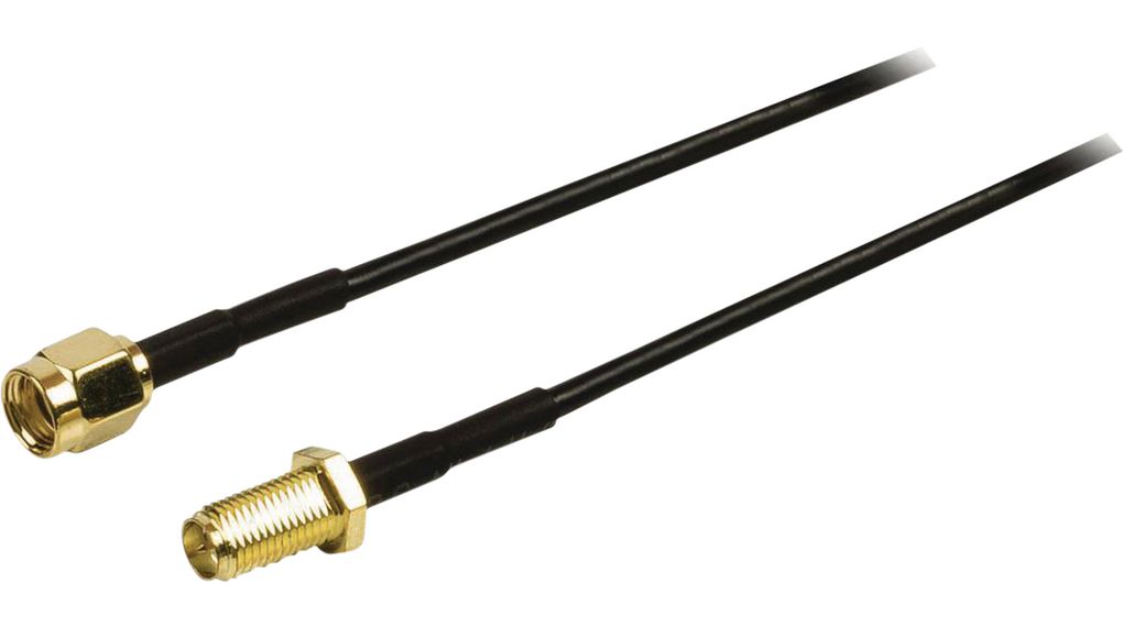 Nedis CSGP Series Coaxial Cable Assembly Male RP-SMA, Straight to Female SMA Female, 1 m 50 Ω