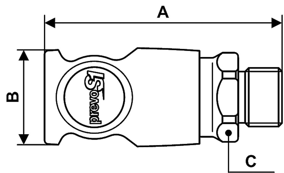 csi-061152cp PREVOST Composite Body Safety Quick Connect Coupling Male BSP