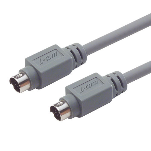 L-Com Male DIN to Male DIN Grey DIN Cable 3 ft