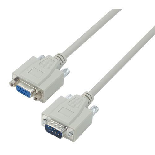 L-Com Male D-Sub to Female D-Sub Cable Assembly, 1 ft Polyvinyl Chloride