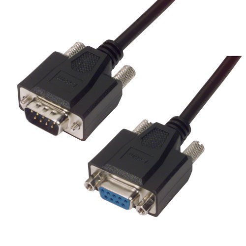L-Com Male DB9 to Female DB9 Serial Cable, 5 ft Polyvinyl Chloride, CSM Series