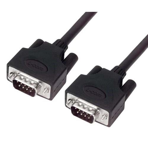 L-Com Male DB9 to Male DB9 Cable Assembly, 10 ft Low Smoke Zero Halogen, CSMUZ Series
