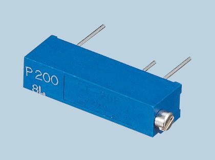 10 kΩ, Through Hole Trimmer Potentiometer, Pin 0.5 W Side Adjust Nidec Components, CT-20