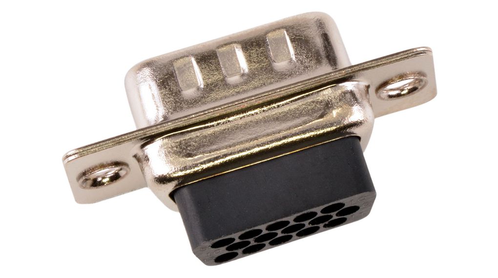 FCT from Molex 173113 15 Way Straight 1.98 mm Pitch Panel Mount D-Sub Connector Male