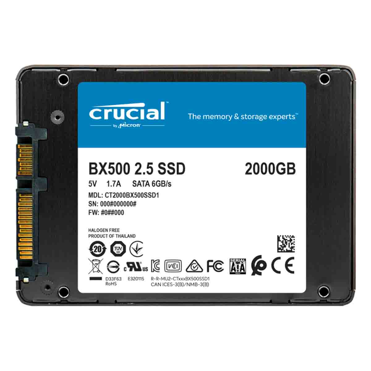 ct2000bx500ssd1 Crucial BX500 2.5 in 2 TB Internal SSD