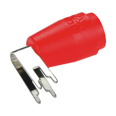 CALTEST Test Pin, Red, 25A, Nickel Plated  Plated Contact, Female
