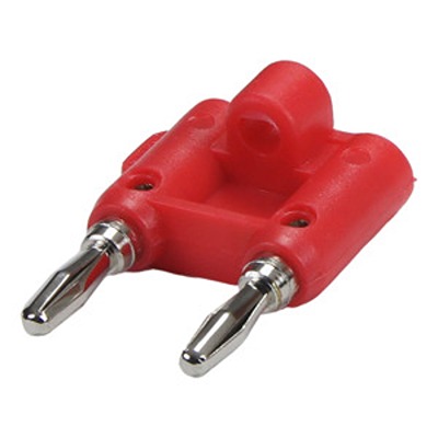CALTEST Red Male Plug, 4 mm Connector, Plug-In Termination, 70V, Nickel Plating