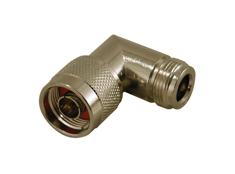 CALTEST Right Angle 50 Ω Coaxial Adapter 8GHz Male Female