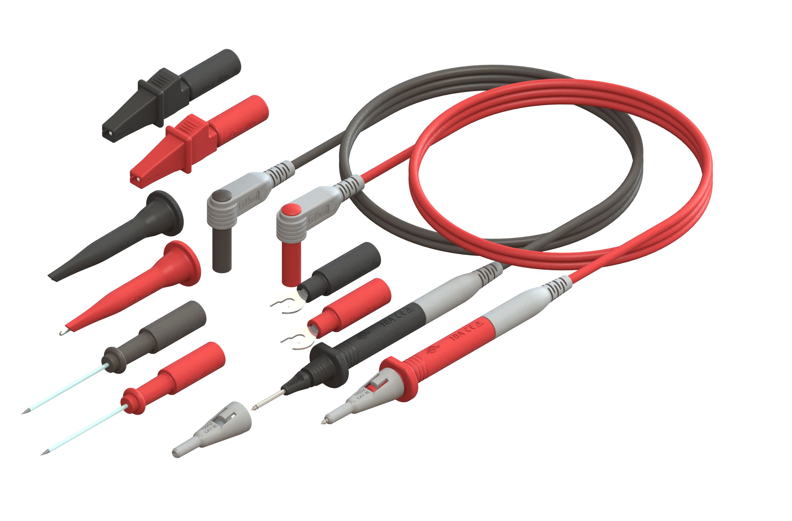 CALTEST Test Lead & Connector Kit for use with Test Applications With 2x Spring Hooks