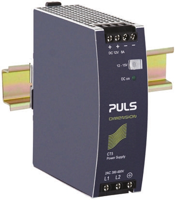 PULS DIMENSION Switched Mode DIN Rail Power Supply 480V ac AC Input 15V dc, 8 A Output DC 96 W