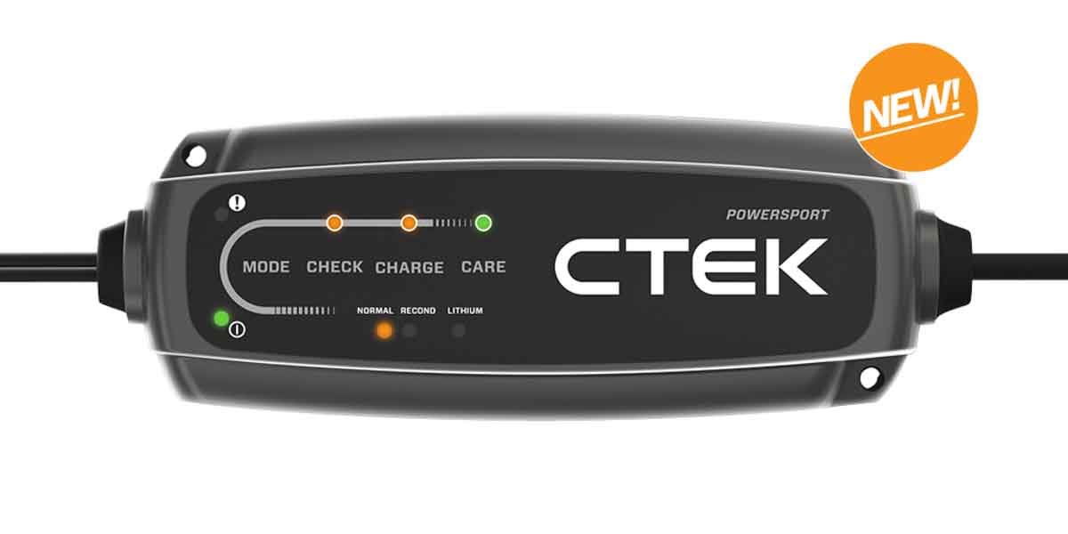 CTEK CT5 POWERSPORT CT5 POWERSPORT Battery Charger For 14.2V, 14.4 V, 15.8 V, LiFePO4 2.3 A, 12 V with UK plug