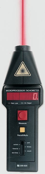Compact Instruments Tachometer Best Accuracy ±0.05 % - Optical LED 99999rpm, RSCAL